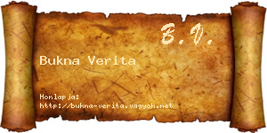 Bukna Verita névjegykártya
